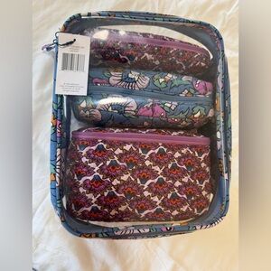 Vera Bradley 4 piece cosmetic bag